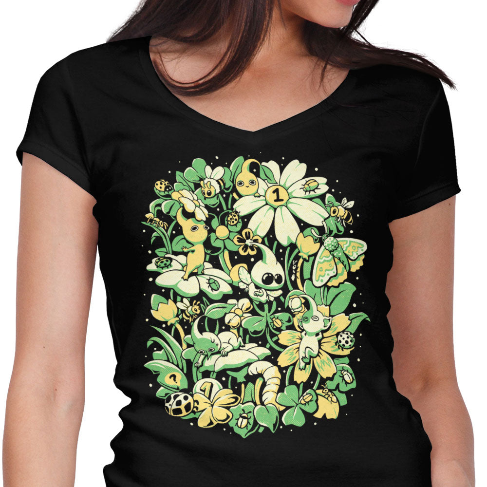 Blooming Garden Women's V-Neck - Adult & Kids T-Shirts, Sweatshirts & Hoodies apparel design preview 1
