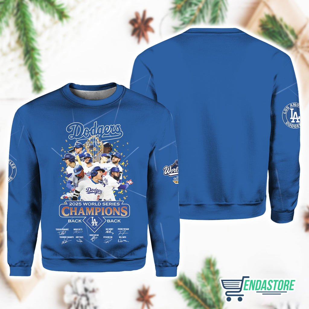 Blue-Dodger Back To Back Champions World Series Sweatshirt product image