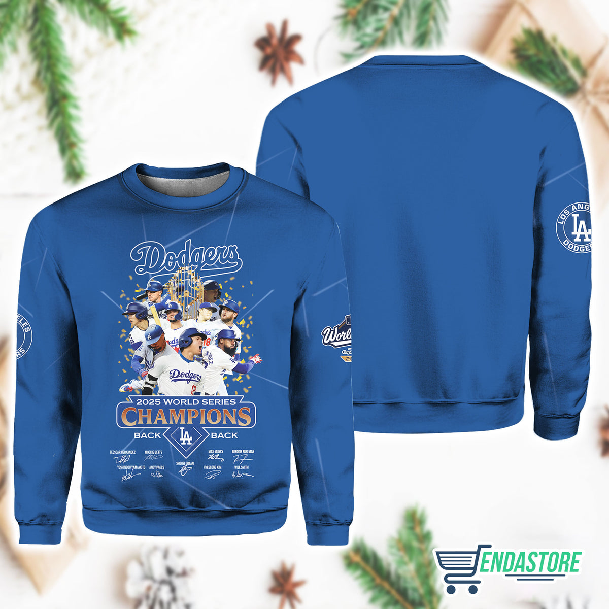 Blue-Dodger Back To Back Champions World Series Sweatshirt product image