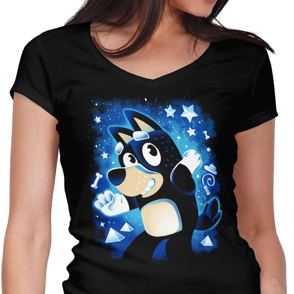 Blue Dog Dad Women's V-Neck - Adult & Kids T-Shirts, Sweatshirts & Hoodies apparel design preview 1
