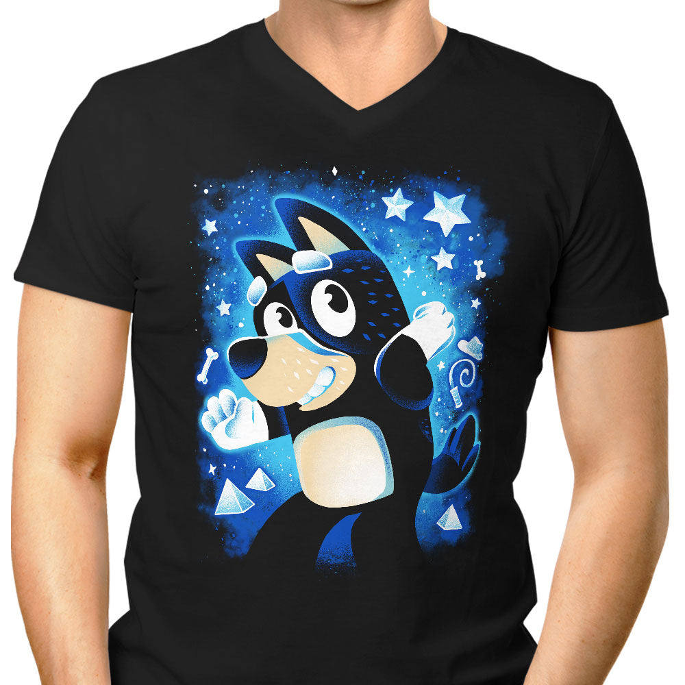 Blue Dog Dad Men's V-Neck - Adult & Kids T-Shirts, Sweatshirts & Hoodies apparel design preview 1