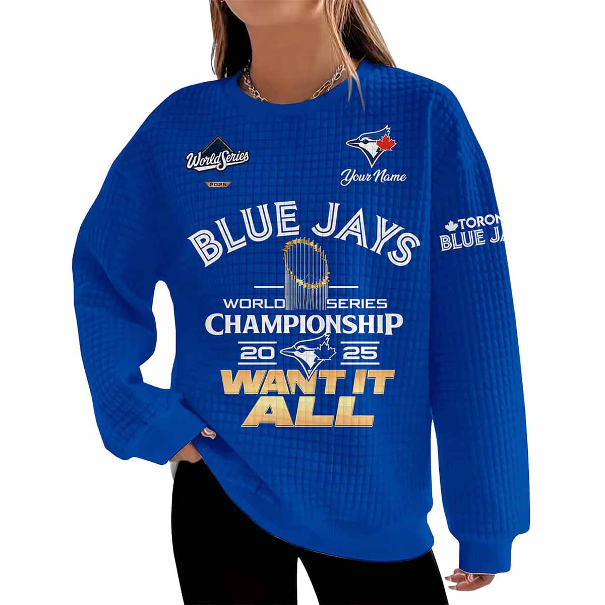 Blue Jay World Series Championship 2025 Waffle Sweatshirt product image