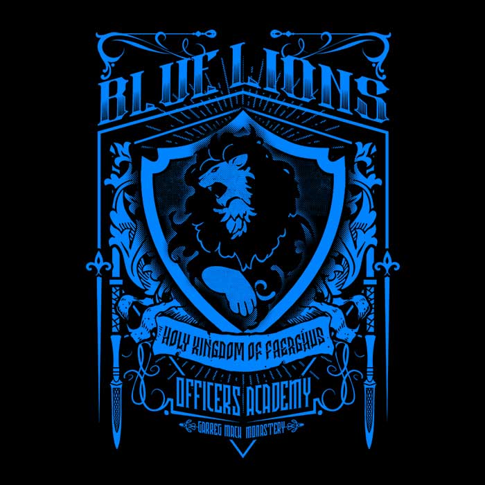 Blue Lions Officers Ringer - Adult & Kids T-Shirts, Sweatshirts & Hoodies apparel design preview 2
