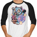 Blue Tiger of Prosperity 3/4 Sleeve Raglan - Adult & Kids T-Shirts, Sweatshirts & Hoodies apparel design preview 1
