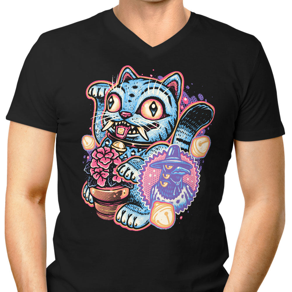 Blue Tiger of Prosperity Men's V-Neck - Adult & Kids T-Shirts, Sweatshirts & Hoodies apparel design preview 1
