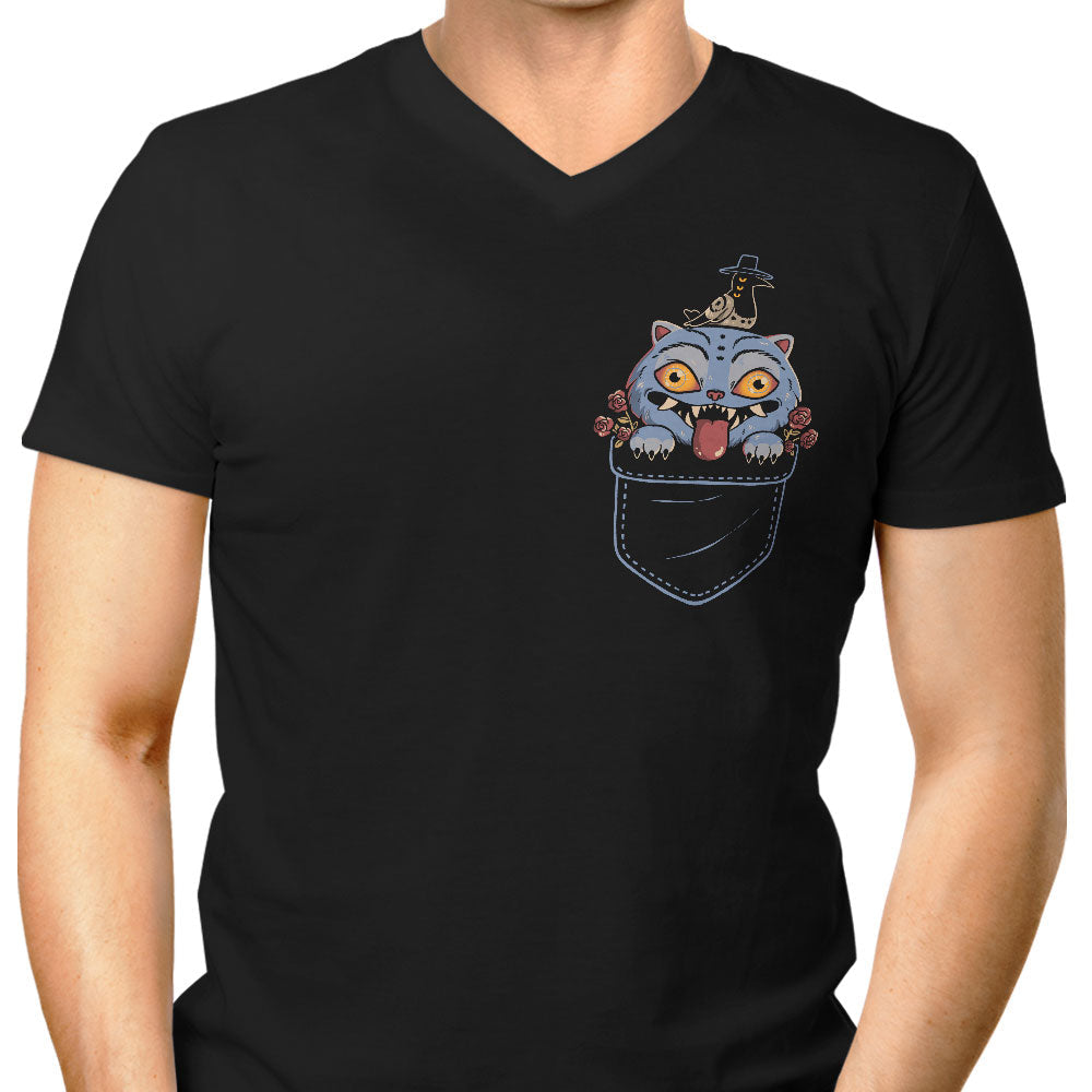 Blue Tiger Pocket Men's V-Neck - Adult & Kids T-Shirts, Sweatshirts & Hoodies apparel design preview 1