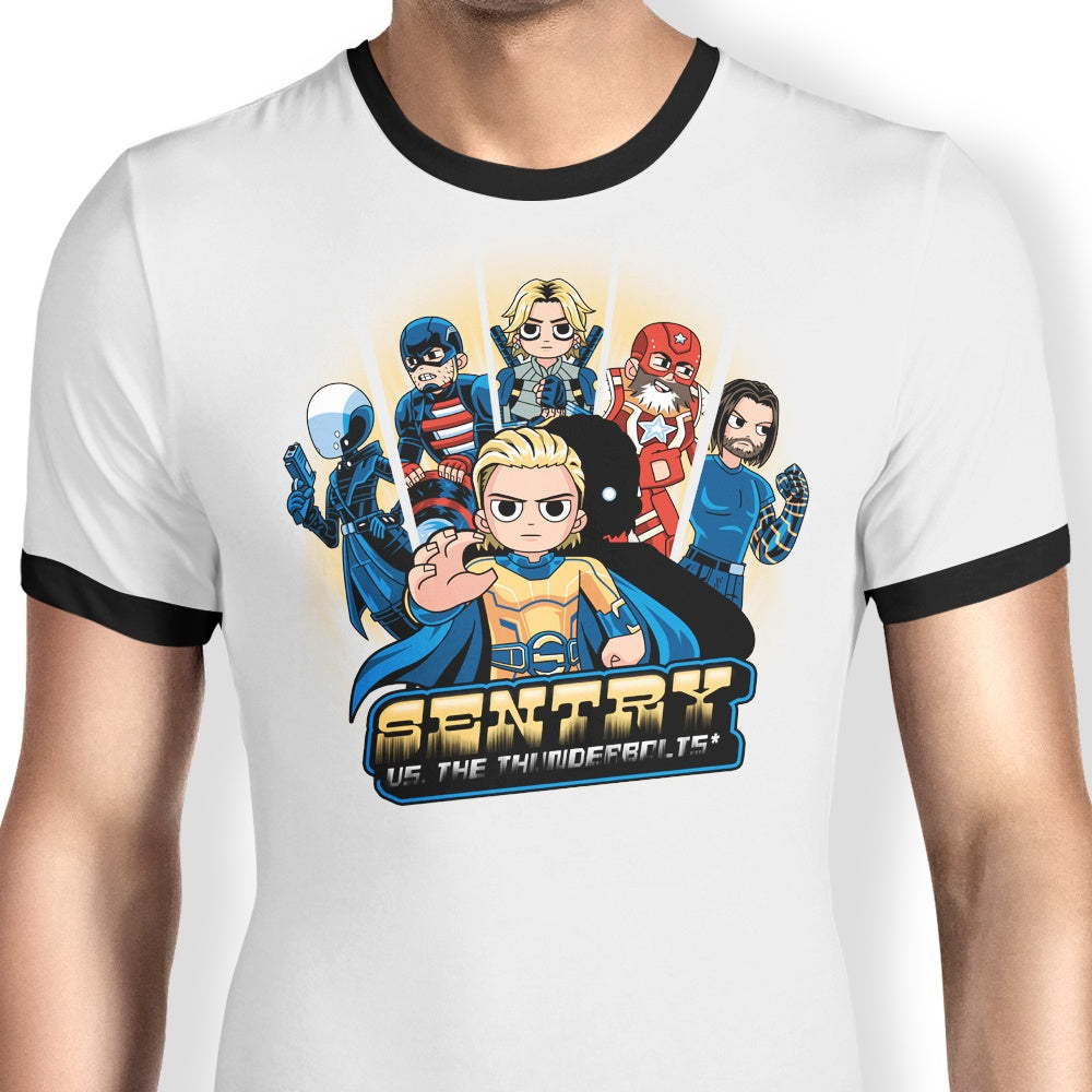 Bob Pilgrim Ringer - Adult & Kids T-Shirts, Sweatshirts & Hoodies apparel design preview 1