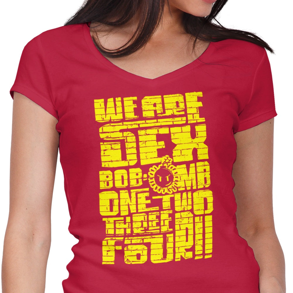 Bob-omb-Wall-Art Women's V-Neck - Adult & Kids T-Shirts, Sweatshirts & Hoodies apparel design preview 1