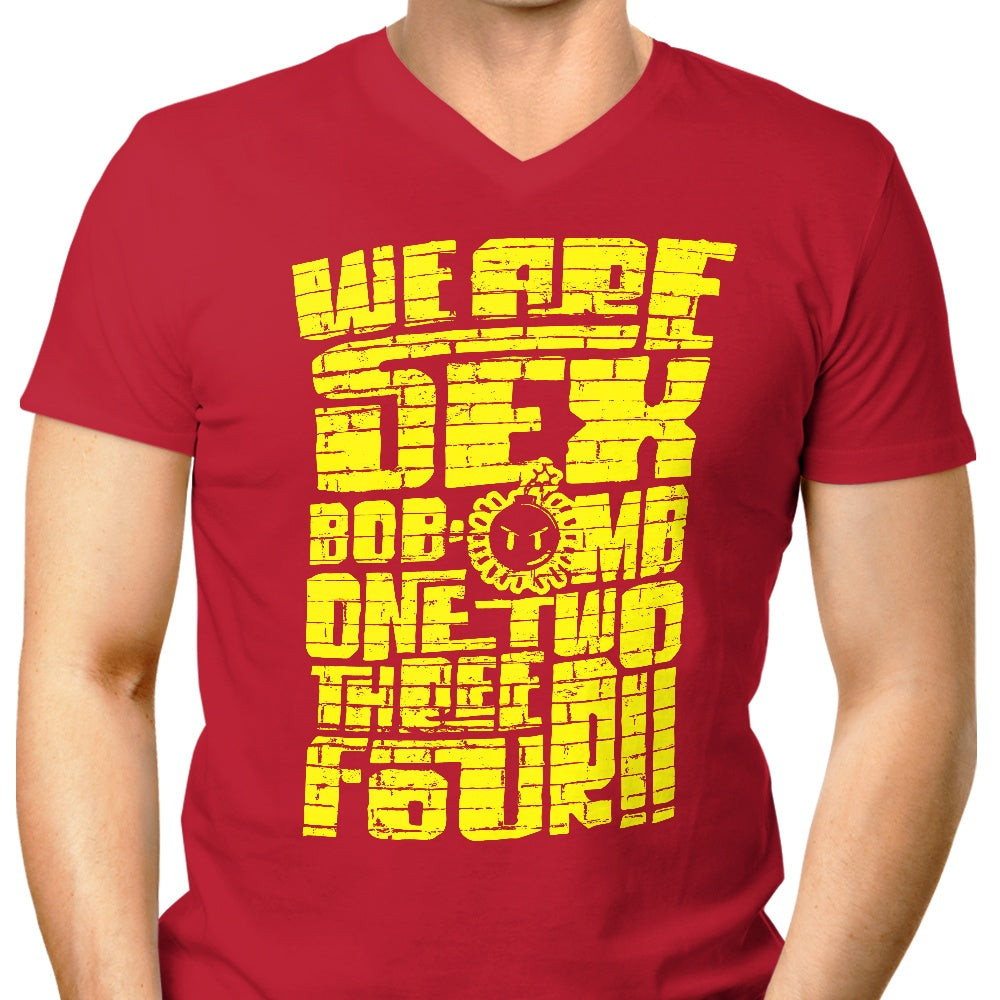 Bob-omb-Wall-Art Men's V-Neck - Adult & Kids T-Shirts, Sweatshirts & Hoodies apparel design preview 1