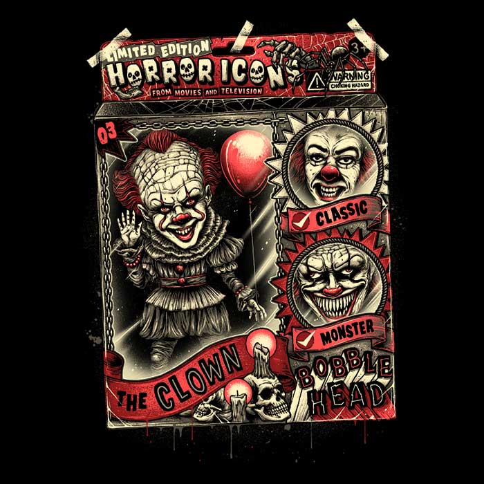 Bobble Clown Men's Apparel - Adult & Kids T-Shirts, Sweatshirts & Hoodies apparel design preview 2
