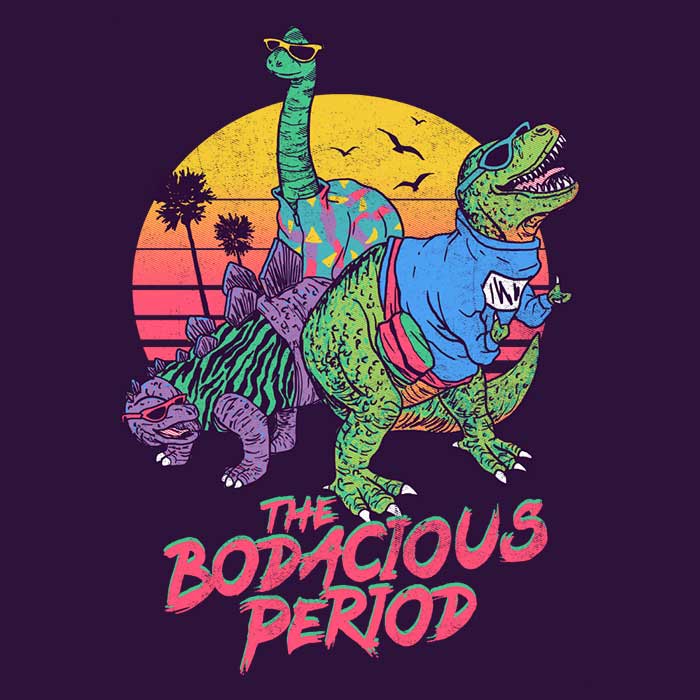 Bodacious Period Ringer - Adult & Kids T-Shirts, Sweatshirts & Hoodies apparel design preview 2