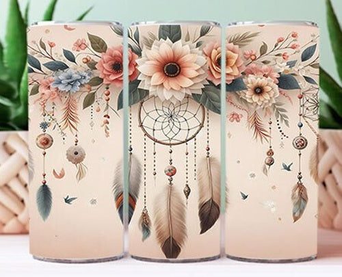 Boho Dream Catcher 20 oz Skinny Tumbler Cup With - Adult & Kids T-Shirts, Sweatshirts & Hoodies apparel design preview 1