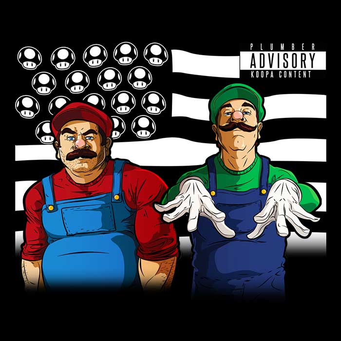 Bombs Over Koopas Youth Apparel - Adult & Kids T-Shirts, Sweatshirts & Hoodies apparel design preview 2