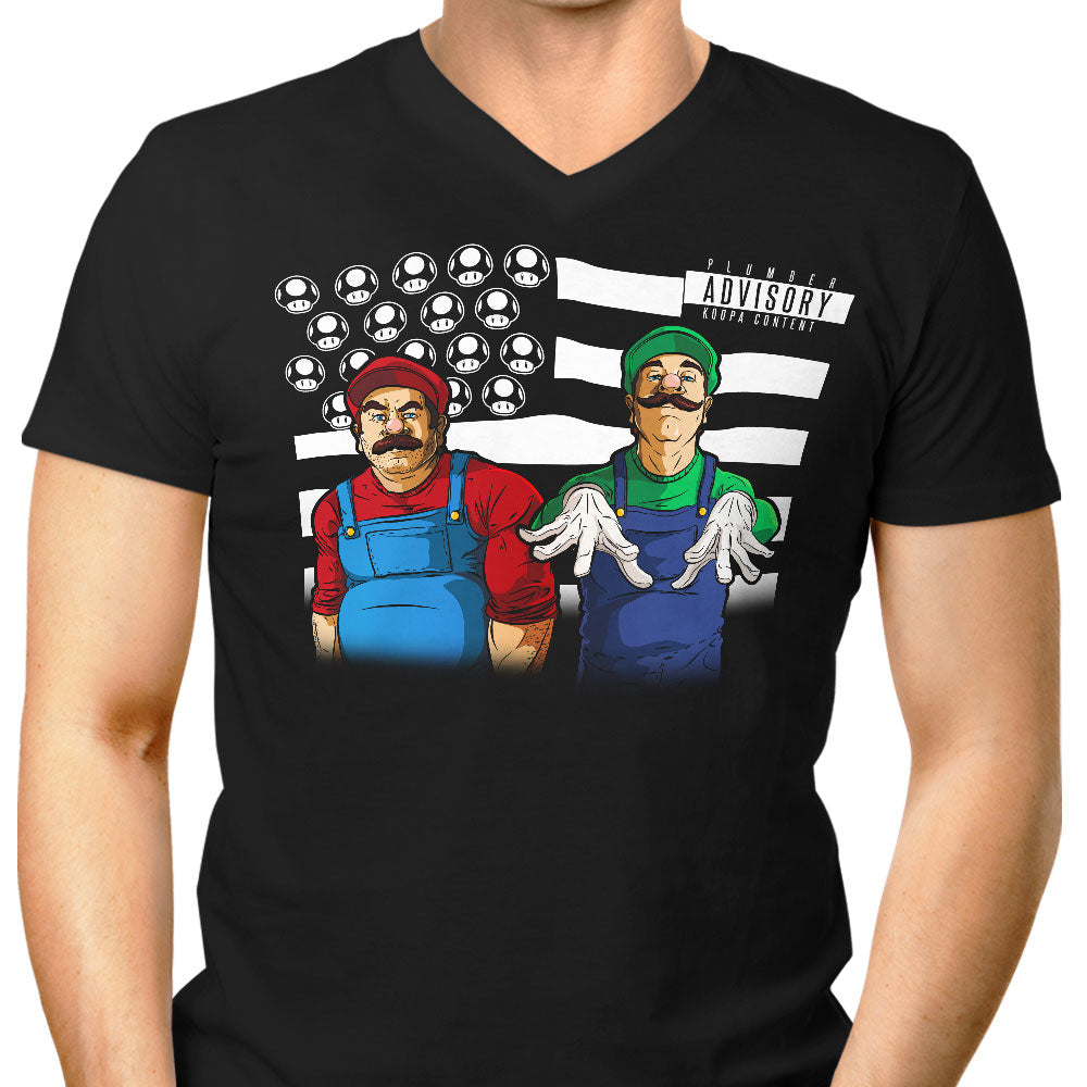 Bombs Over Koopas Men's V-Neck - Adult & Kids T-Shirts, Sweatshirts & Hoodies apparel design preview 1