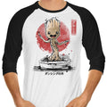 Bonsai Groot 3/4 Sleeve Raglan - Adult & Kids T-Shirts, Sweatshirts & Hoodies apparel design preview 1