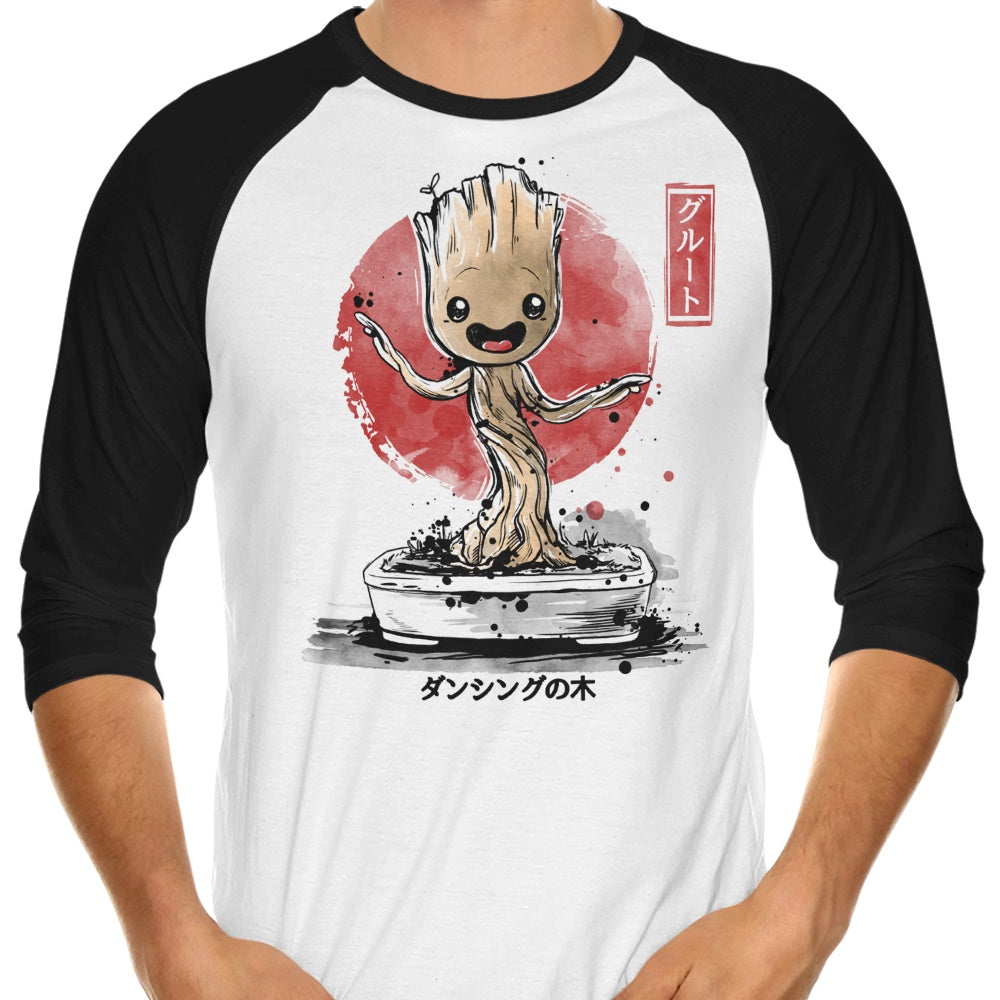 Bonsai Groot 3/4 Sleeve Raglan - Adult & Kids T-Shirts, Sweatshirts & Hoodies apparel design preview 1