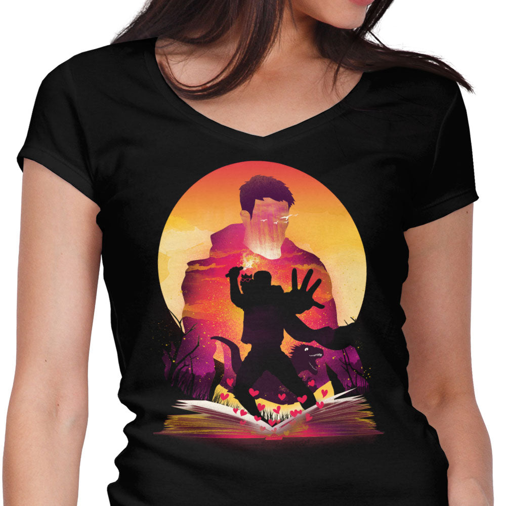 Book of Achievements Women's V-Neck - Adult & Kids T-Shirts, Sweatshirts & Hoodies apparel design preview 1