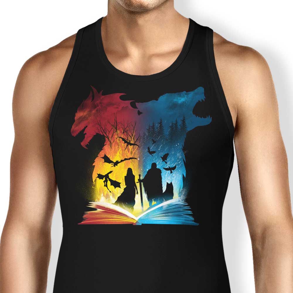 Book of Fire and Ice Tank Top - Adult & Kids T-Shirts, Sweatshirts & Hoodies apparel design preview 1