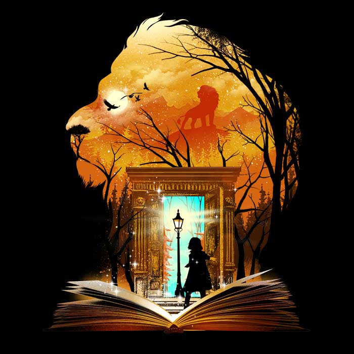 Book of Lions and Witches - Adult & Kids T-Shirts, Sweatshirts & Hoodies apparel design preview 2