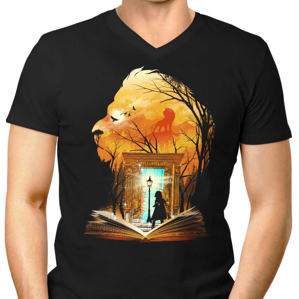 Book of Lions and Witches Men's V-Neck - Adult & Kids T-Shirts, Sweatshirts & Hoodies apparel design preview 1