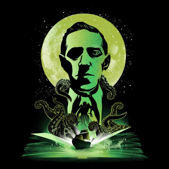 Book of Lovecraft Men's Apparel - Adult & Kids T-Shirts, Sweatshirts & Hoodies apparel design preview 2