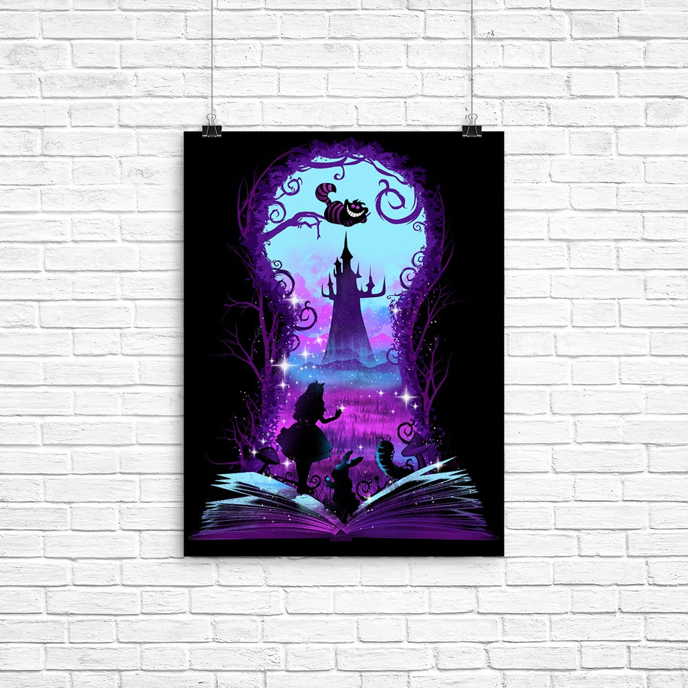 Book of Wonderland (Alt) Poster - Adult & Kids T-Shirts, Sweatshirts & Hoodies apparel design preview 1