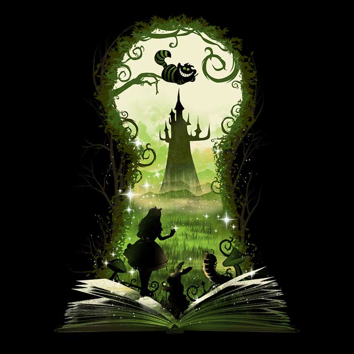 Book of Wonderland Youth Apparel - Adult & Kids T-Shirts, Sweatshirts & Hoodies apparel design preview 2