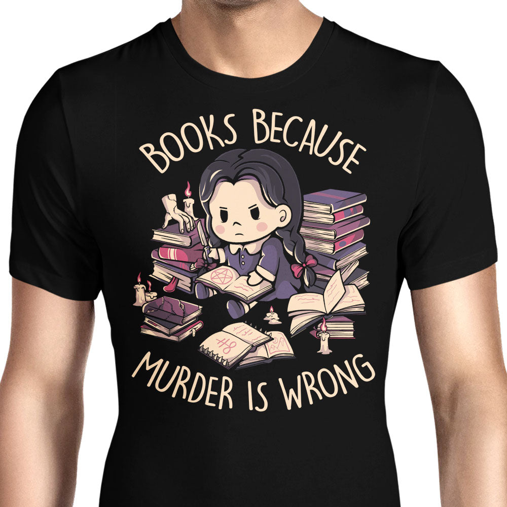 Books Over Murder Men's Apparel - Adult & Kids T-Shirts, Sweatshirts & Hoodies apparel design preview 1