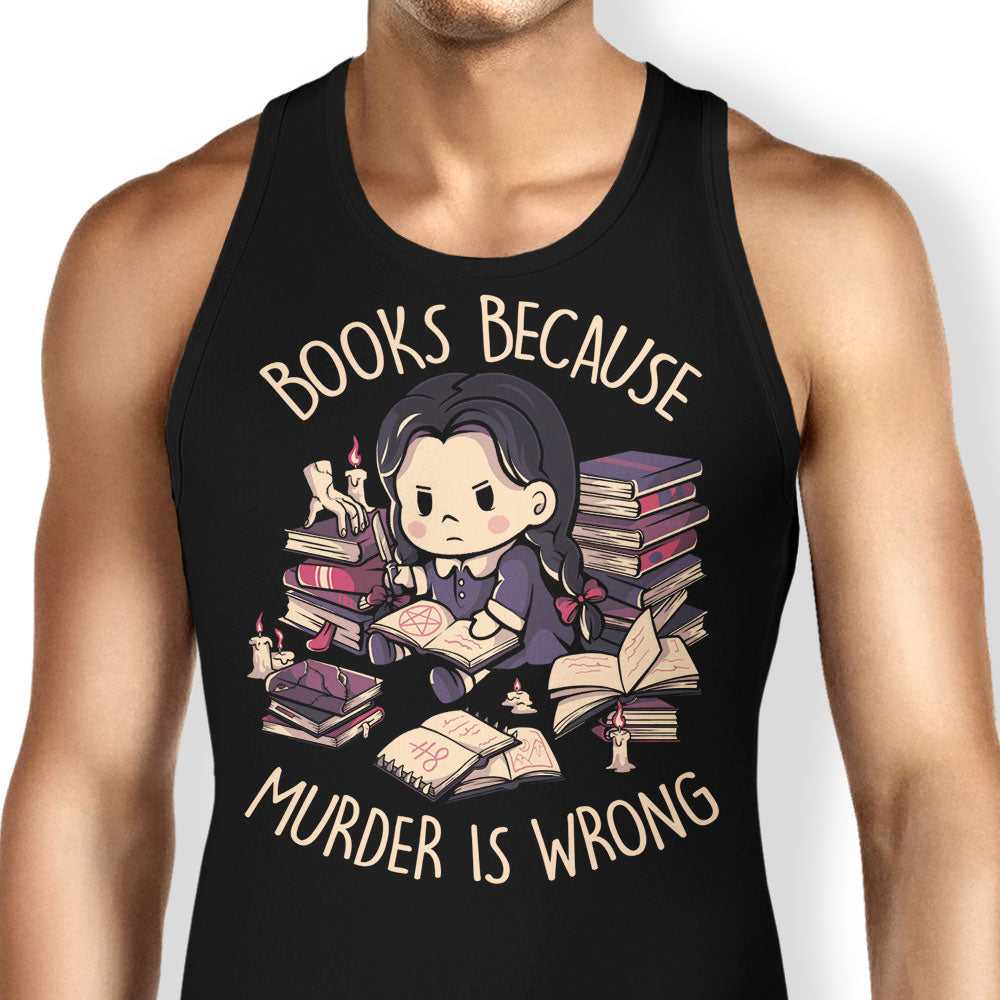 Books Over Murder Tank Top - Adult & Kids T-Shirts, Sweatshirts & Hoodies apparel design preview 1