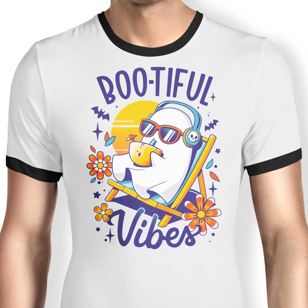 Bootiful Vibes Ringer - Adult & Kids T-Shirts, Sweatshirts & Hoodies apparel design preview 1