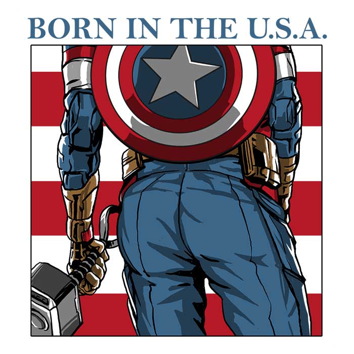 Born in the USA Coasters - Adult & Kids T-Shirts, Sweatshirts & Hoodies apparel design preview 1