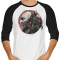Born of Chaos and Destruction 3/4 Sleeve Raglan - Adult & Kids T-Shirts, Sweatshirts & Hoodies apparel design preview 1
