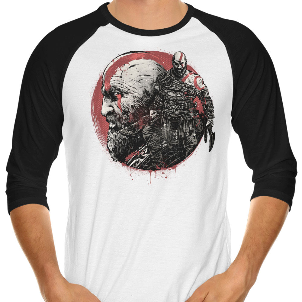 Born of Chaos and Destruction 3/4 Sleeve Raglan - Adult & Kids T-Shirts, Sweatshirts & Hoodies apparel design preview 1