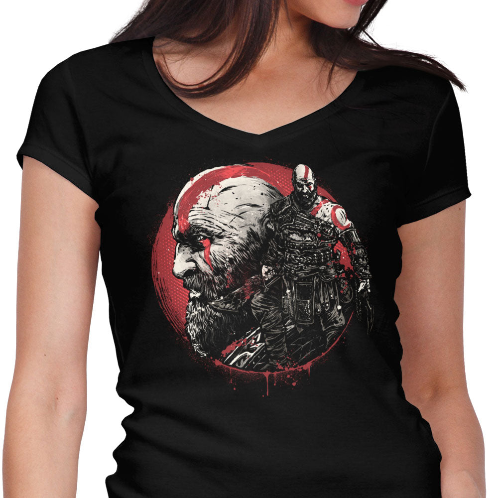 Born of Chaos and Destruction Women's V-Neck - Adult & Kids T-Shirts, Sweatshirts & Hoodies apparel design preview 1