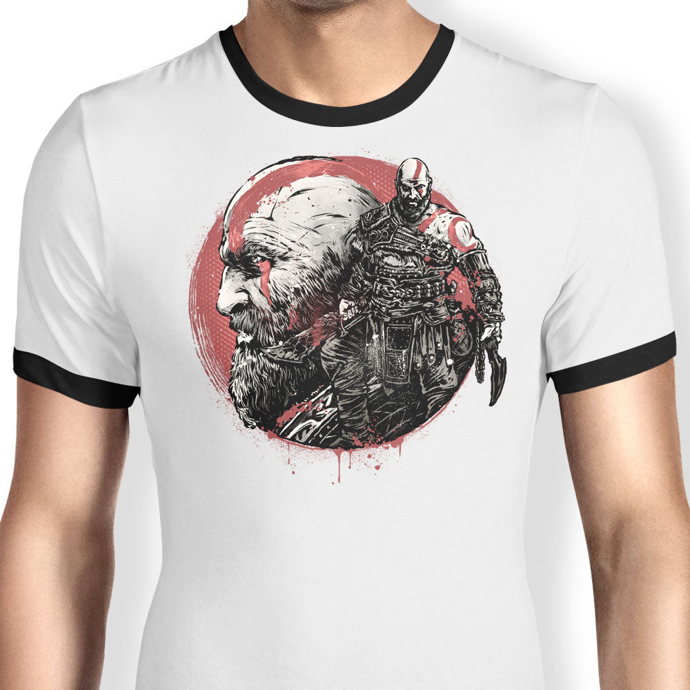 Born of Chaos and Destruction Ringer - Adult & Kids T-Shirts, Sweatshirts & Hoodies apparel design preview 1