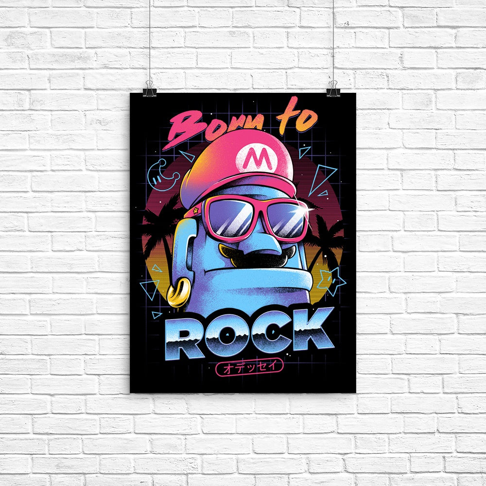 Born to Rock Poster - Adult & Kids T-Shirts, Sweatshirts & Hoodies apparel design preview 1