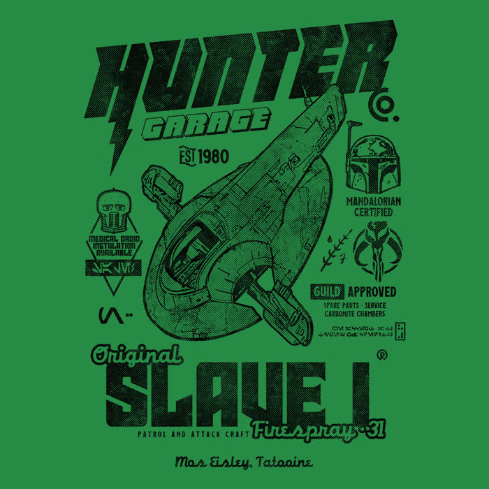 Bounty Hunter Garage - Adult & Kids T-Shirts, Sweatshirts & Hoodies apparel design preview 2