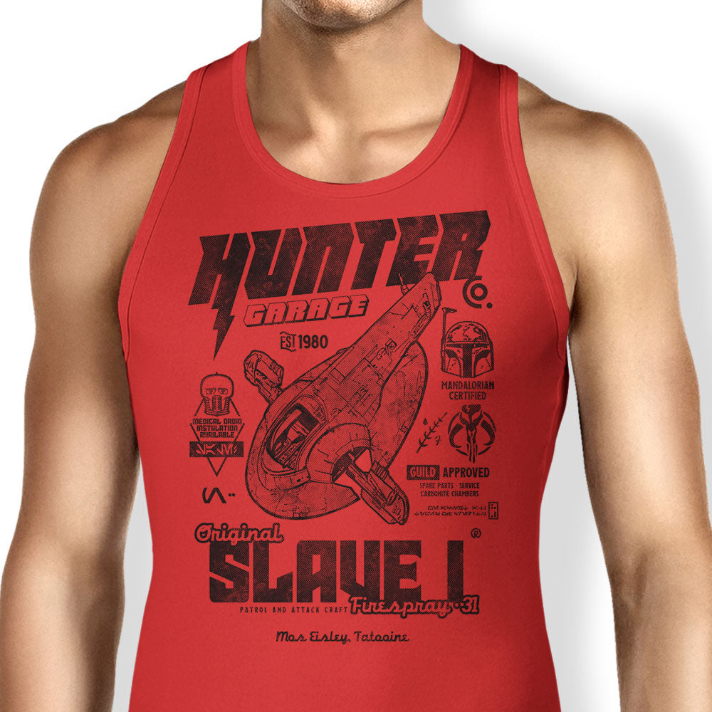 Bounty Hunter Garage Tank Top - Adult & Kids T-Shirts, Sweatshirts & Hoodies apparel design preview 1