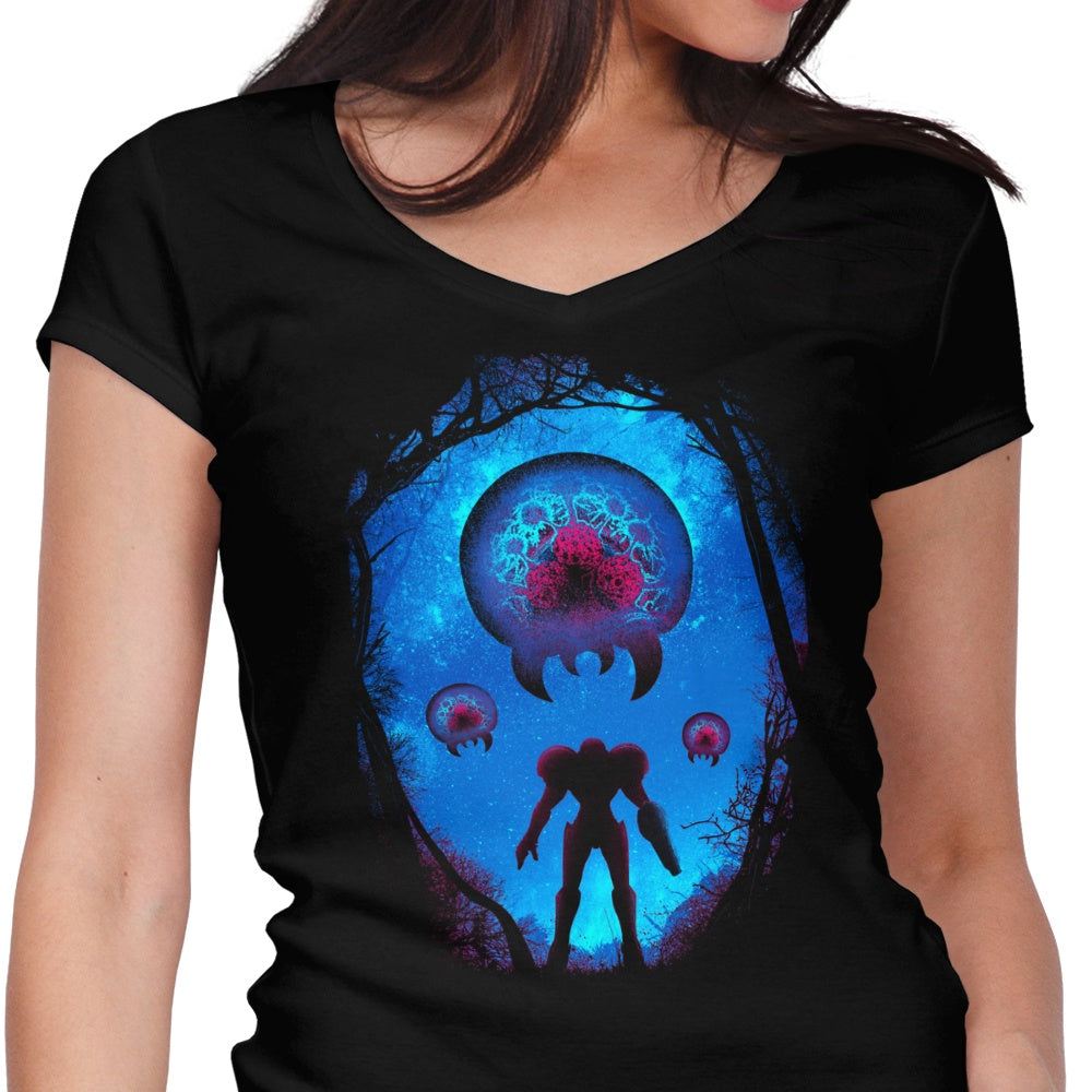 Bounty Hunter Landscape Women's V-Neck - Adult & Kids T-Shirts, Sweatshirts & Hoodies apparel design preview 1