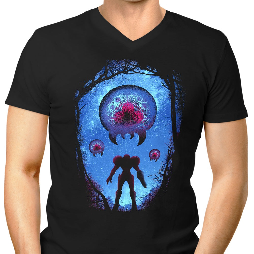 Bounty Hunter Landscape Men's V-Neck - Adult & Kids T-Shirts, Sweatshirts & Hoodies apparel design preview 1