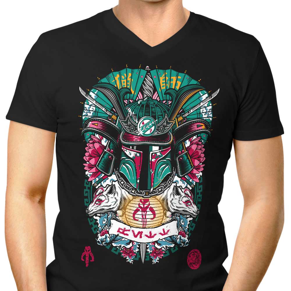 Bounty Hunter Samurai Men's V-Neck - Adult & Kids T-Shirts, Sweatshirts & Hoodies apparel design preview 1