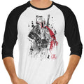 Bounty Hunter Sumi-e 3/4 Sleeve Raglan - Adult & Kids T-Shirts, Sweatshirts & Hoodies apparel design preview 1