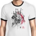 Bounty Hunter Sumi-e Ringer - Adult & Kids T-Shirts, Sweatshirts & Hoodies apparel design preview 1