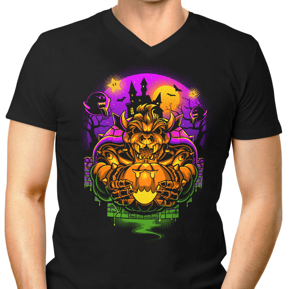 Bowserween Men's V-Neck - Adult & Kids T-Shirts, Sweatshirts & Hoodies apparel design preview 1