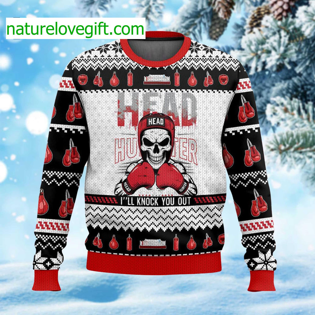 Horror Punk Ugly Christmas Sweater Misfits Skulls Gift product image 4