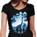 Brachiosaurus Footprint Women's V-Neck - Adult & Kids T-Shirts, Sweatshirts & Hoodies apparel design preview 1