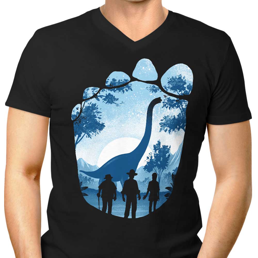 Brachiosaurus Footprint Men's V-Neck - Adult & Kids T-Shirts, Sweatshirts & Hoodies apparel design preview 1