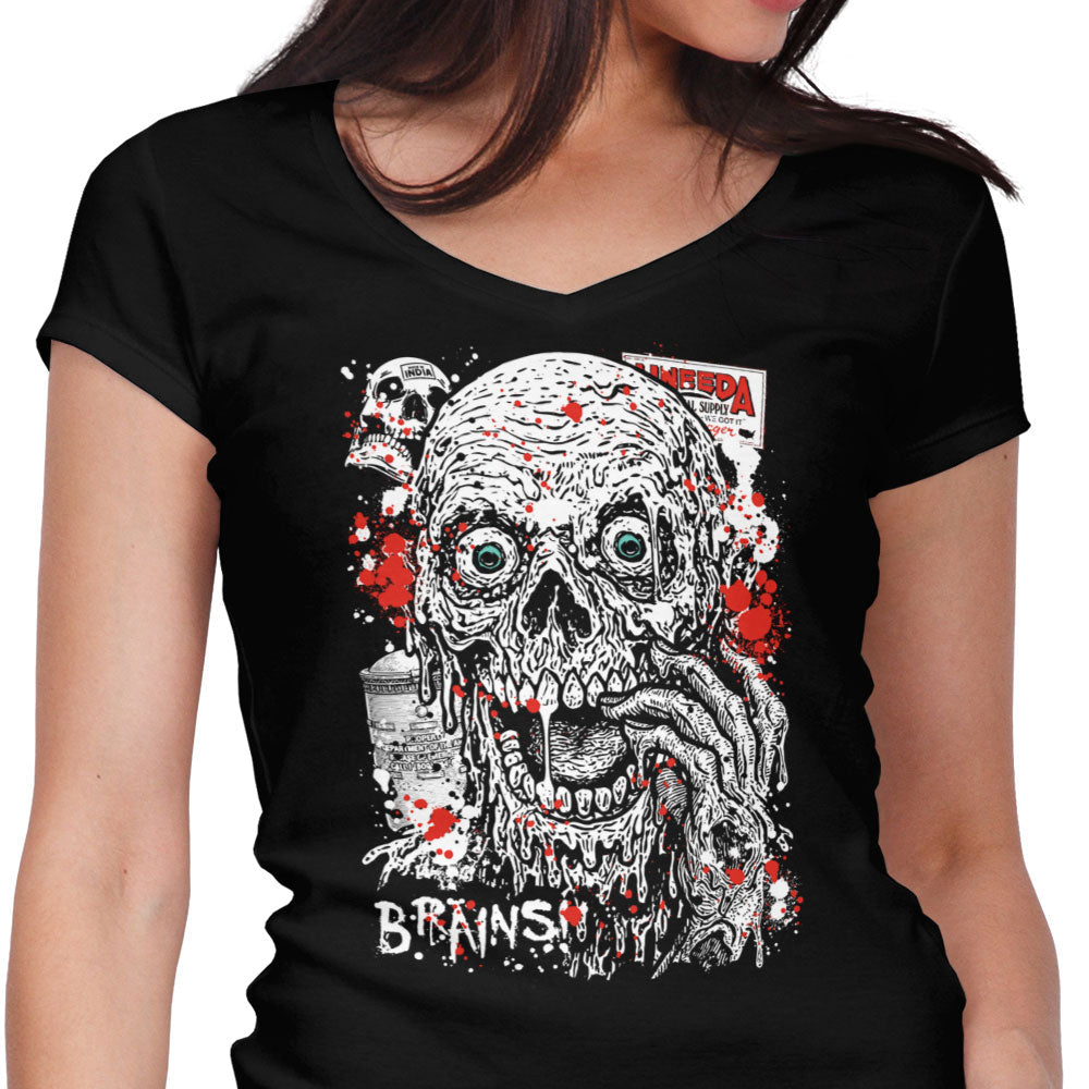 Braindrain Women's V-Neck - Adult & Kids T-Shirts, Sweatshirts & Hoodies apparel design preview 1