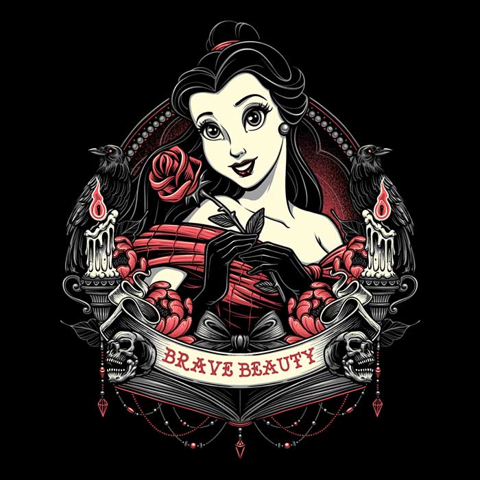 Brave Beauty Coasters - Adult & Kids T-Shirts, Sweatshirts & Hoodies apparel design preview 1
