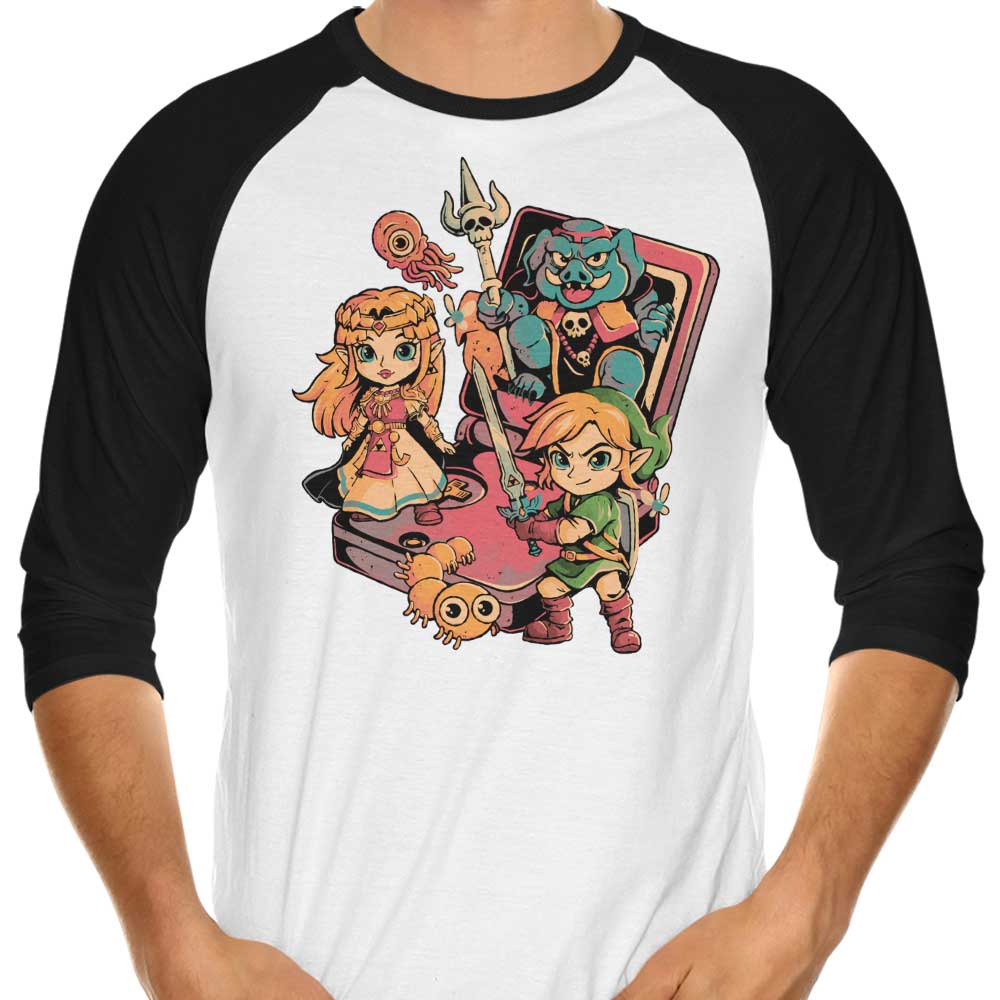 Brave Game Boy 3/4 Sleeve Raglan - Adult & Kids T-Shirts, Sweatshirts & Hoodies apparel design preview 1